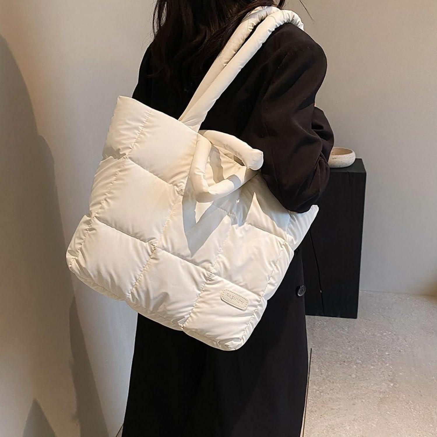 Große Puffer Tote Bag Damen Handtasche Umhängetasche Schultertasche