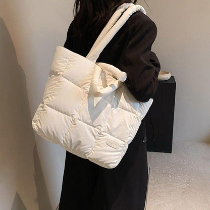 Große Puffer Tote Bag Damen Handtasche Umhängetasche Schultertasche