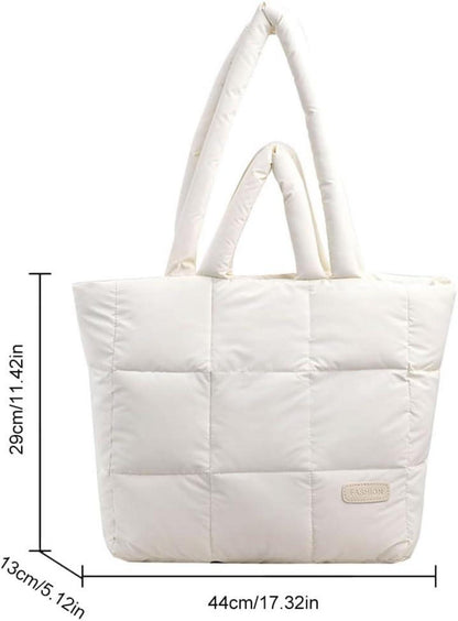 Große Puffer Tote Bag Damen Handtasche Umhängetasche Schultertasche