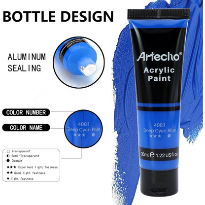 Artecho Acrylfarben Set 18x 36ml, Acrylic