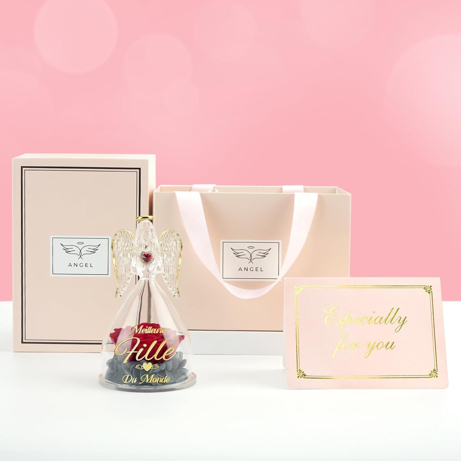 Tochter Geschenk Engel Figur Beste Tochter Welt Ewige Blume Mama