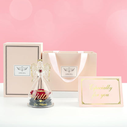 Tochter Geschenk Engel Figur Beste Tochter Welt Ewige Blume Mama