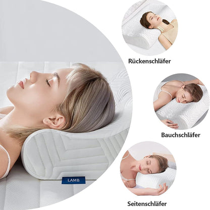 LAMB Memory Foam Kissen Höhenverstellbar Nackenstützkissen 50D Dichte Seitenlage