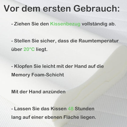 Höhenverstellbares Memory Foam Nackenstützkissen mit abnehmbarem