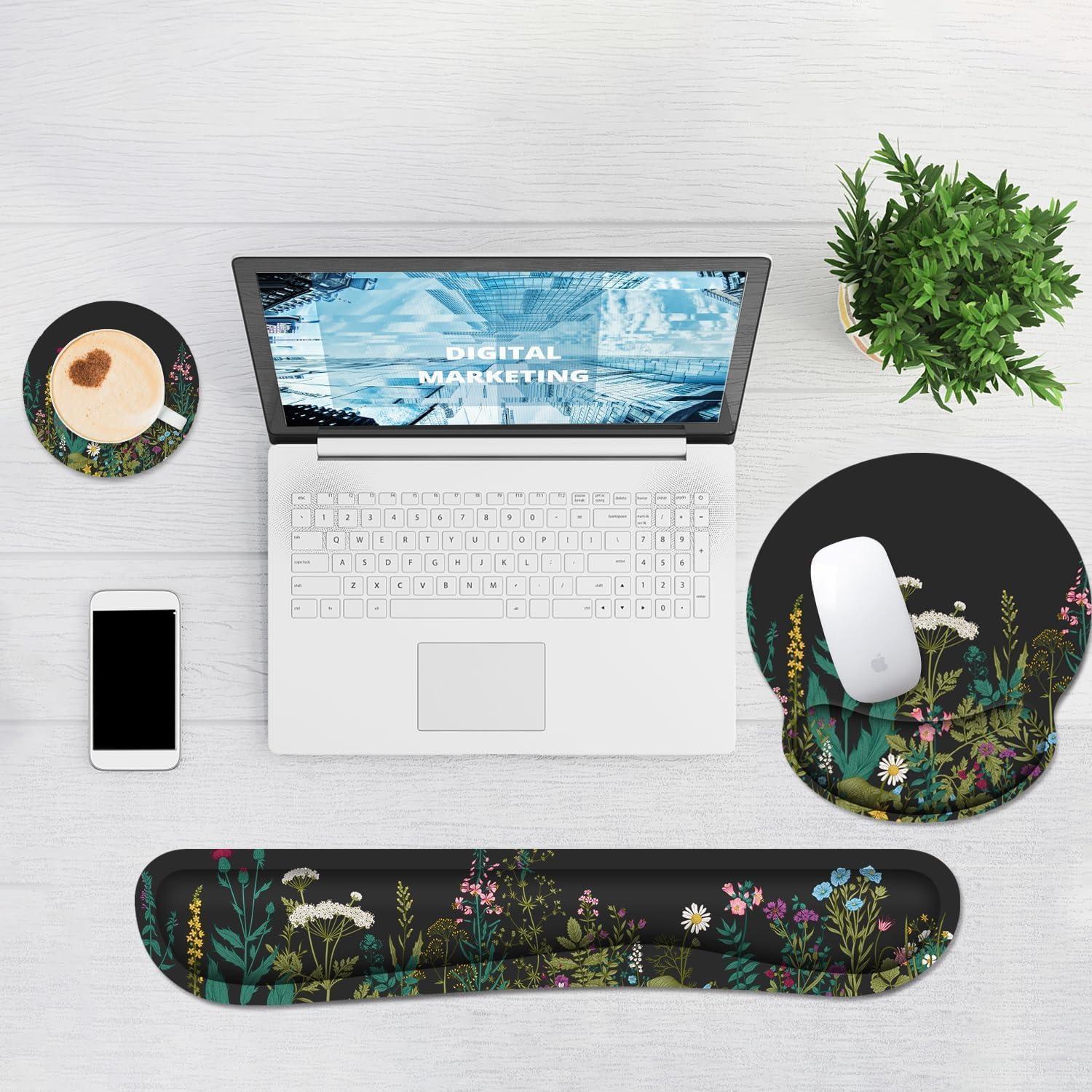 Ergonomisches 3-in-1 Handgelenkauflage Set Schwarz
