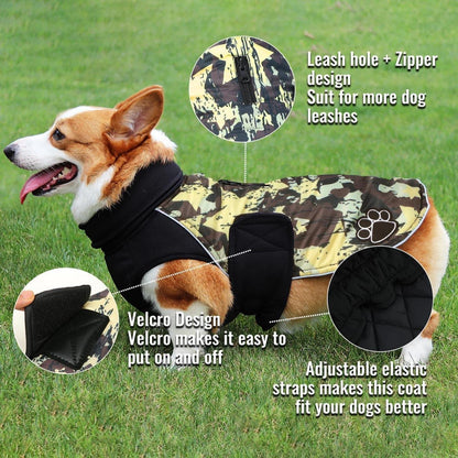 Hundemantel Weihnachten Fleece für Kleine Hunde ALADC002 BrownStarCamo XXL