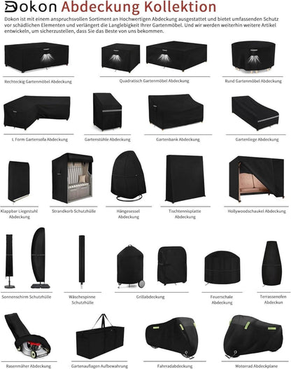 Abdeckung Gartenmöbel 420D Oxford 250x250x90cm - Wasserdicht