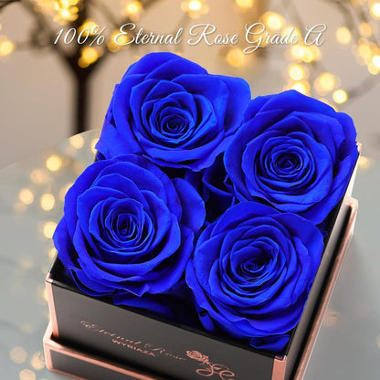 Ewige Infinity Rose Kette mit Konservierte Rosenbox Rot