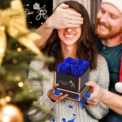 Ewige Infinity Rose Kette mit Konservierte Rosenbox Rot