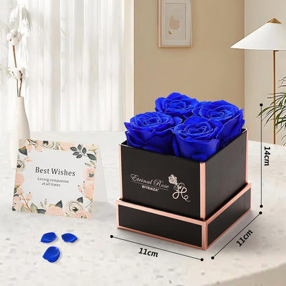 Ewige Infinity Rose Kette mit Konservierte Rosenbox Rot