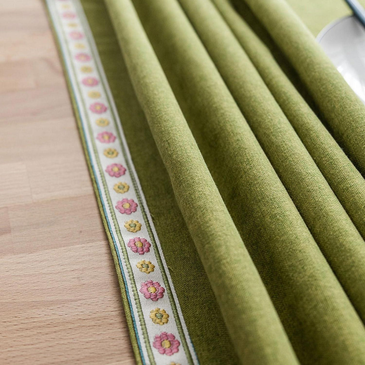 Vintage Boho Tischdecke Rechteckig Grün 130x260cm