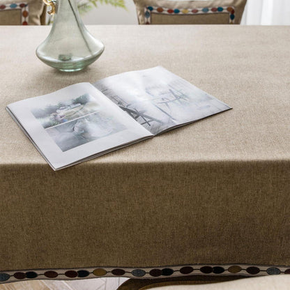 Vintage Boho Tischdecke Rechteckig 130x300cm Kaffeefarbe
