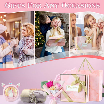 BIQIQI Damen Winter Schal Geschenkset Kariert Thermo Schal