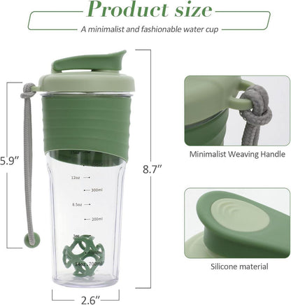 OUOUMUF Premium Protein Shaker 700ml Grün - Auslaufsicher & leicht zu reinigen