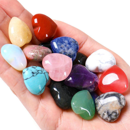 20 Stück Herz Kristalle Set Edelsteine Reiki Chakra Meditation Amethyst