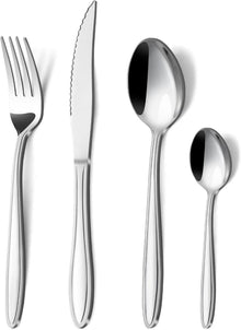 Edelstahl Besteck Set 6 Personen 24-teilig Spülmaschinenfest