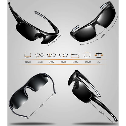 Herren Sonnenbrille Polarisiert UV400 Schutz TR90 Rahmen TAC