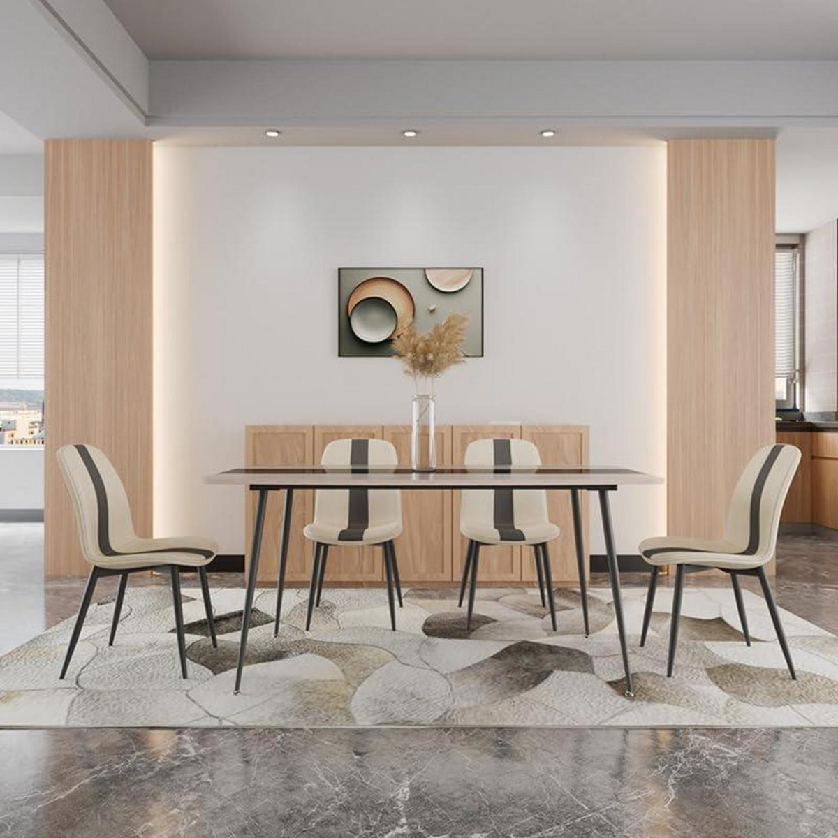 Moderner Esstisch Eiche & Schwarz | Industrial Design 150x85 cm