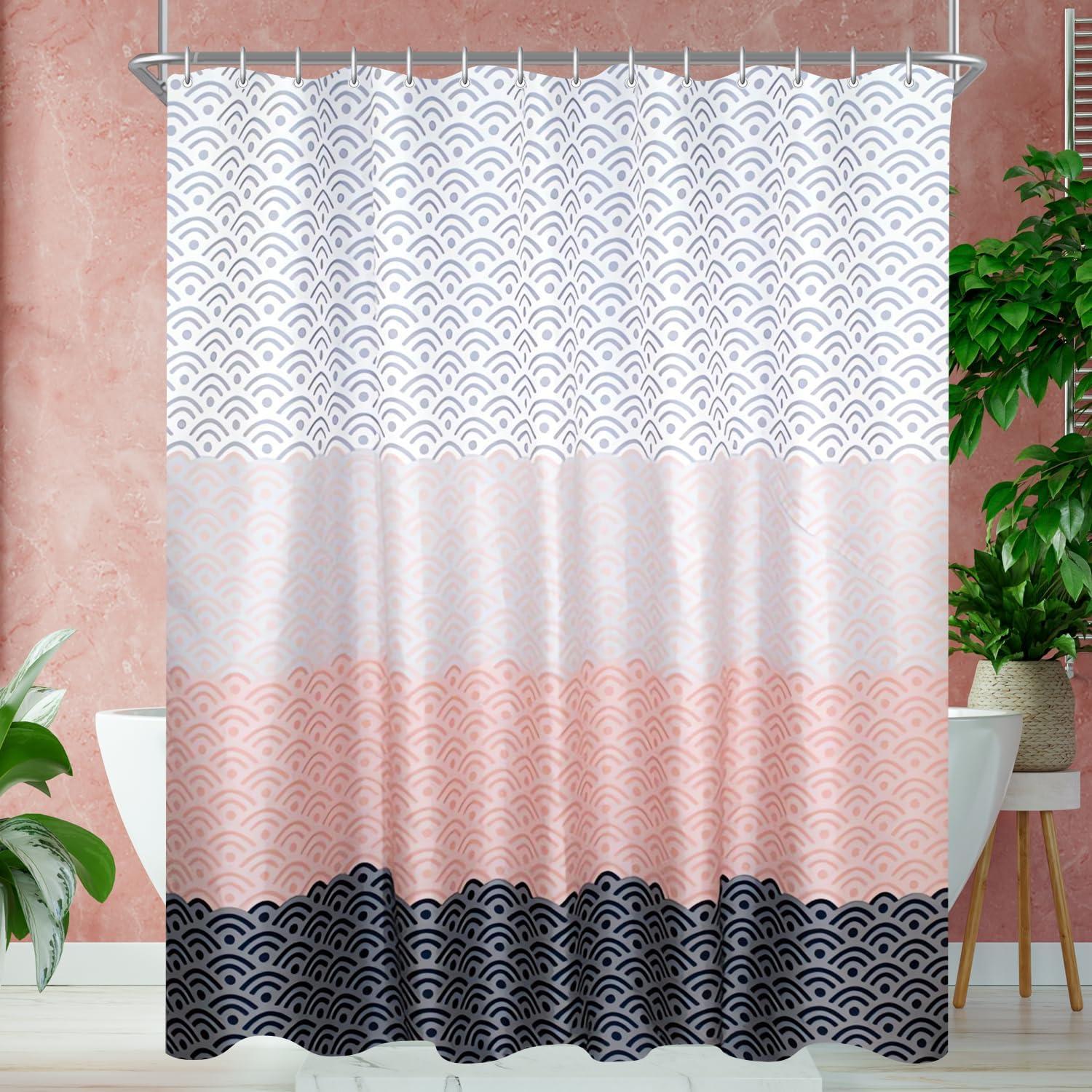 Duschvorhang Blume 200x200cm Antischimmel Wasserdicht Polyester Stoff