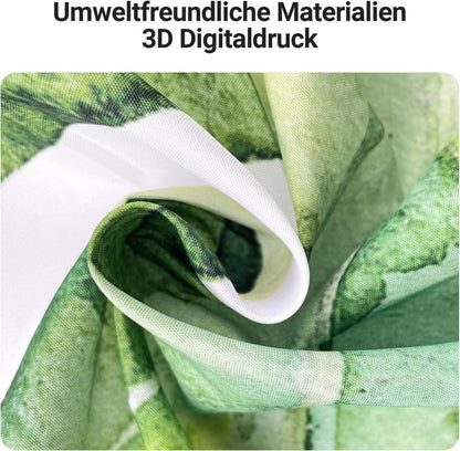 Duschvorhang Grün Blätter 240x200cm, Wasserdicht, Antischimmel, Polyester