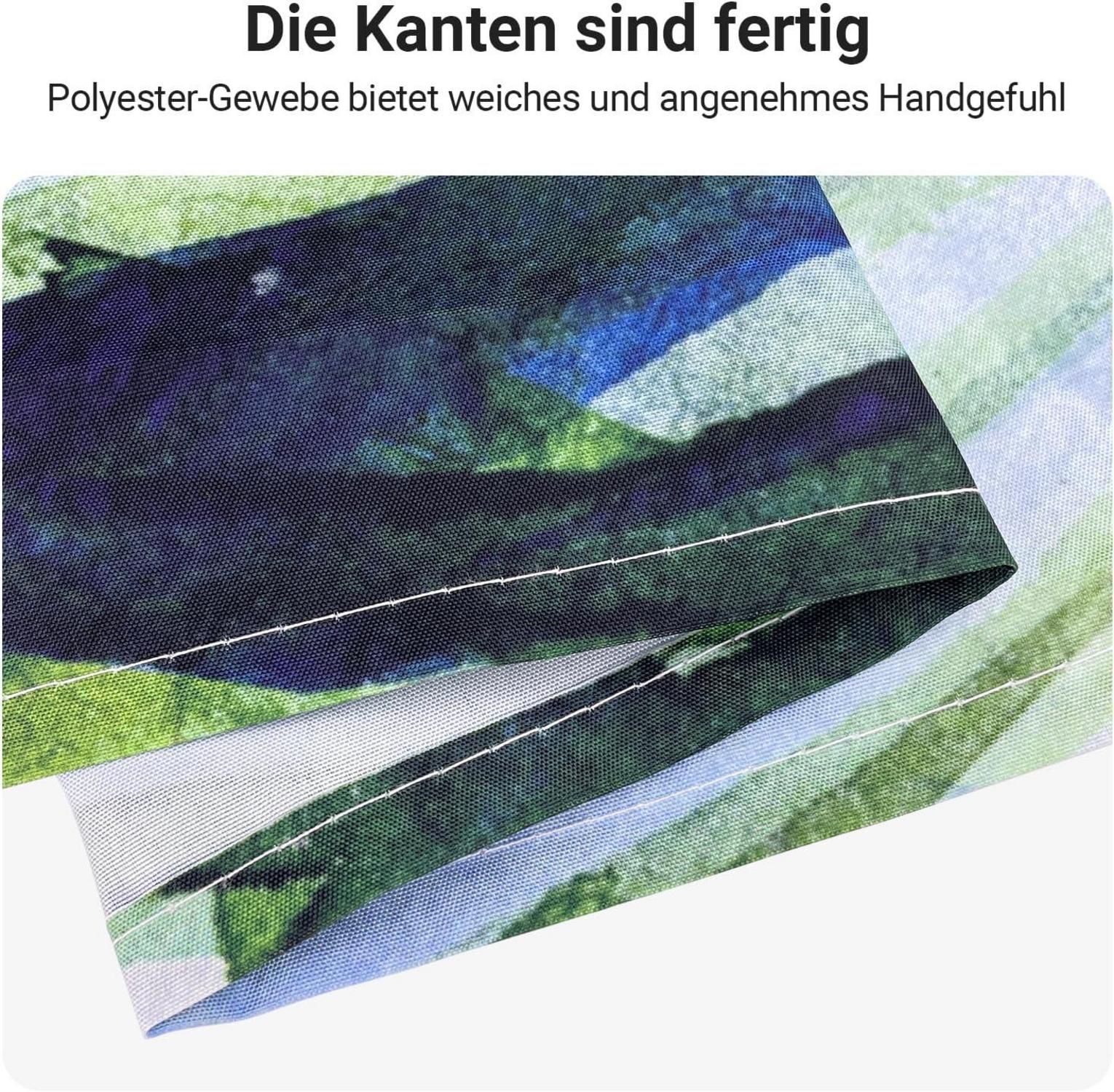 Duschvorhang 240x200cm Grün Blätter Wasserdicht Antischimmel Polyester