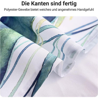 Duschvorhang Grün Blätter 240x200cm Waschbar Wasserdicht