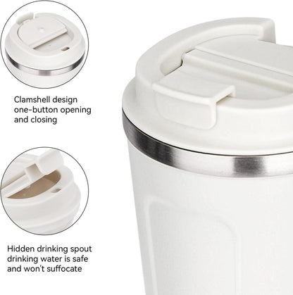 Kaffeebecher to go Thermobecher Auslaufsicher Rosa 510ml