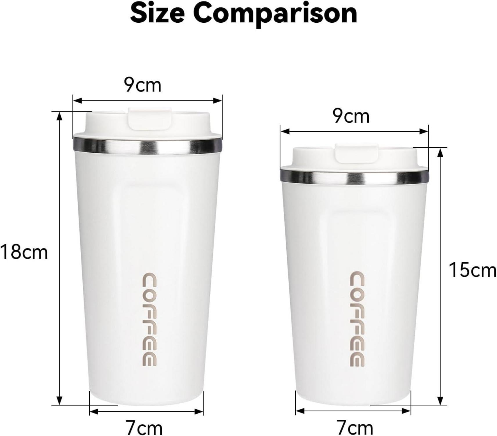 ERBO Thermobecher to go Edelstahl Kaffeetasse Auslaufsicher Deckel 510ml Rosa