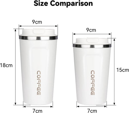 ERBO Thermobecher to go Edelstahl Kaffeetasse Auslaufsicher Deckel 510ml Rosa
