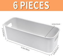 Kunststoff Aufbewahrungsbox 30cm 6er Set Grau - Organizer