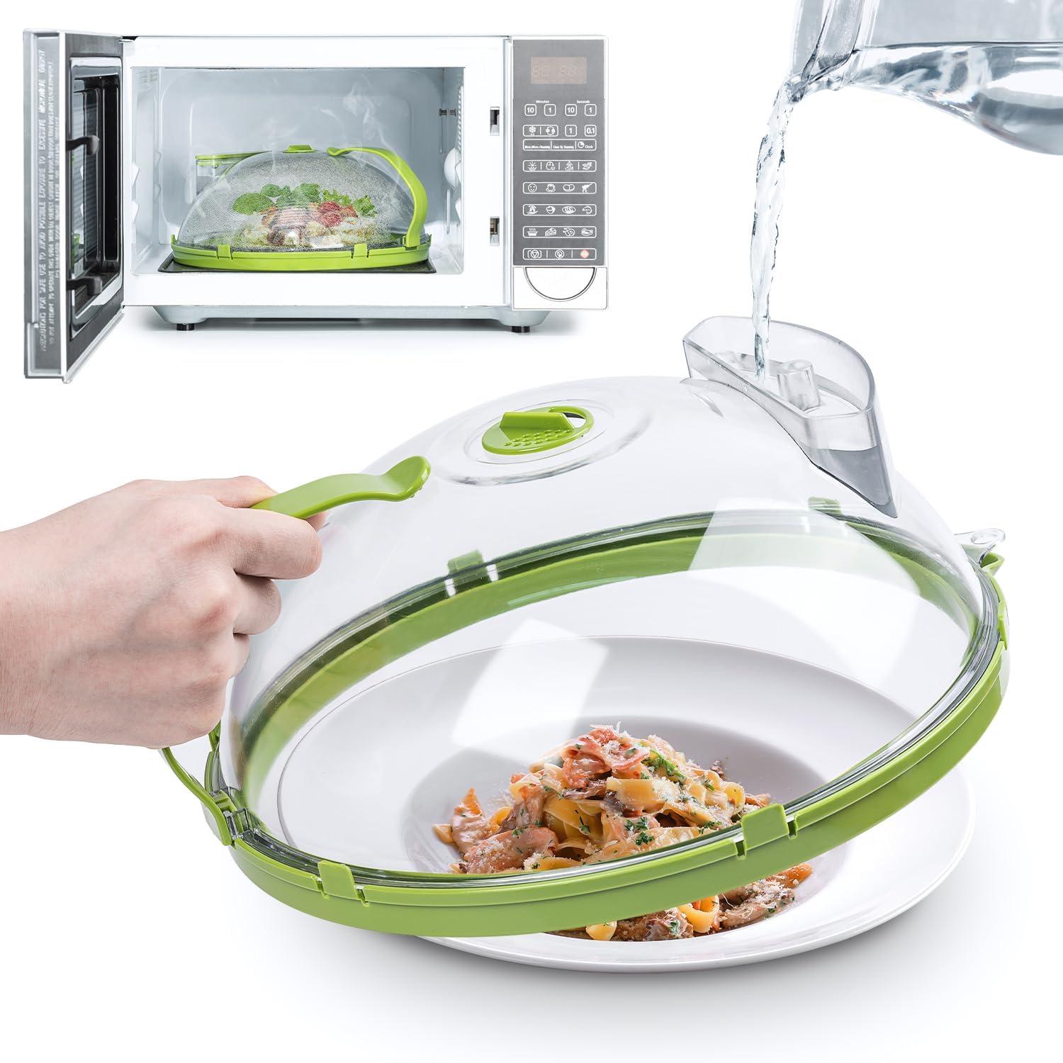 Mikrowellen Abdeckung transparent mit Griff 30cm - Wasserdampfer