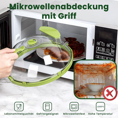 Gracenal Mikrowellen Abdeckung mit Griff 30cm Transparent
