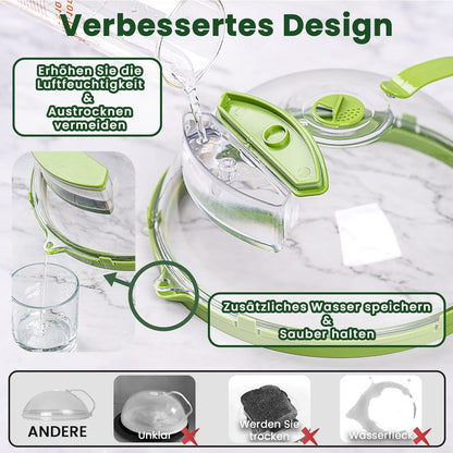 Mikrowellen Abdeckung transparent mit Griff 30cm - Wasserdampfer