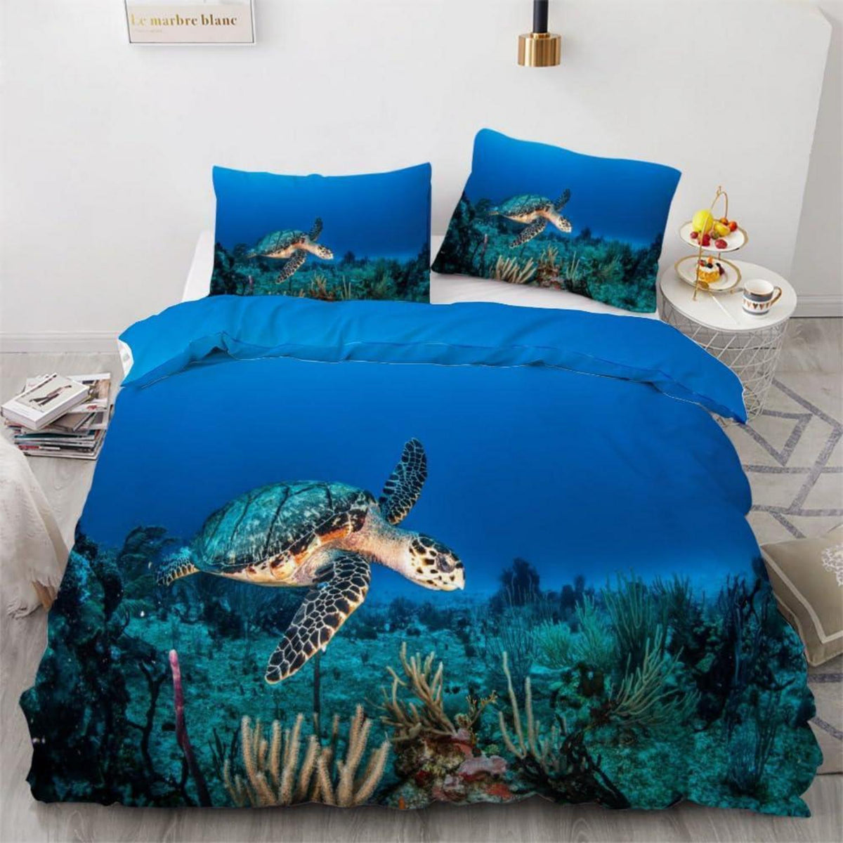 Meeresschildkröte Bettwäsche Set 135x200 cm - 4-teilig Mikrofaser