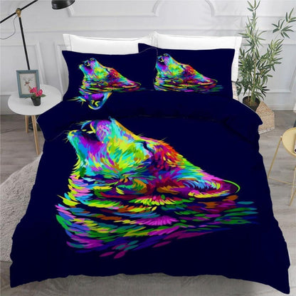 Wolf 3D Kinderbettwäsche Set 135x200 cm Mikrofaser
