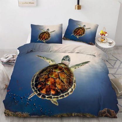 Meeresschildkröte Bettwäsche Set 135x200 cm - 4-teilig Mikrofaser