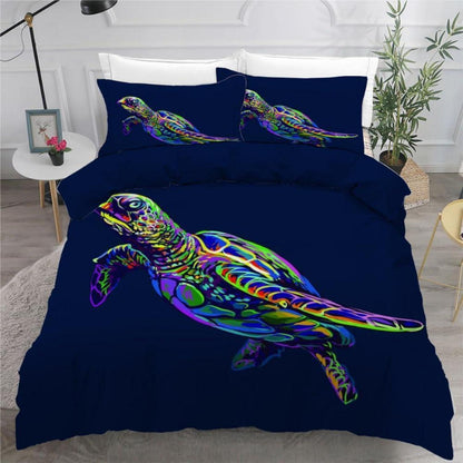 Meeresschildkröte Bettwäsche-Set 220x240 cm | 3-teilig Mikrofaser