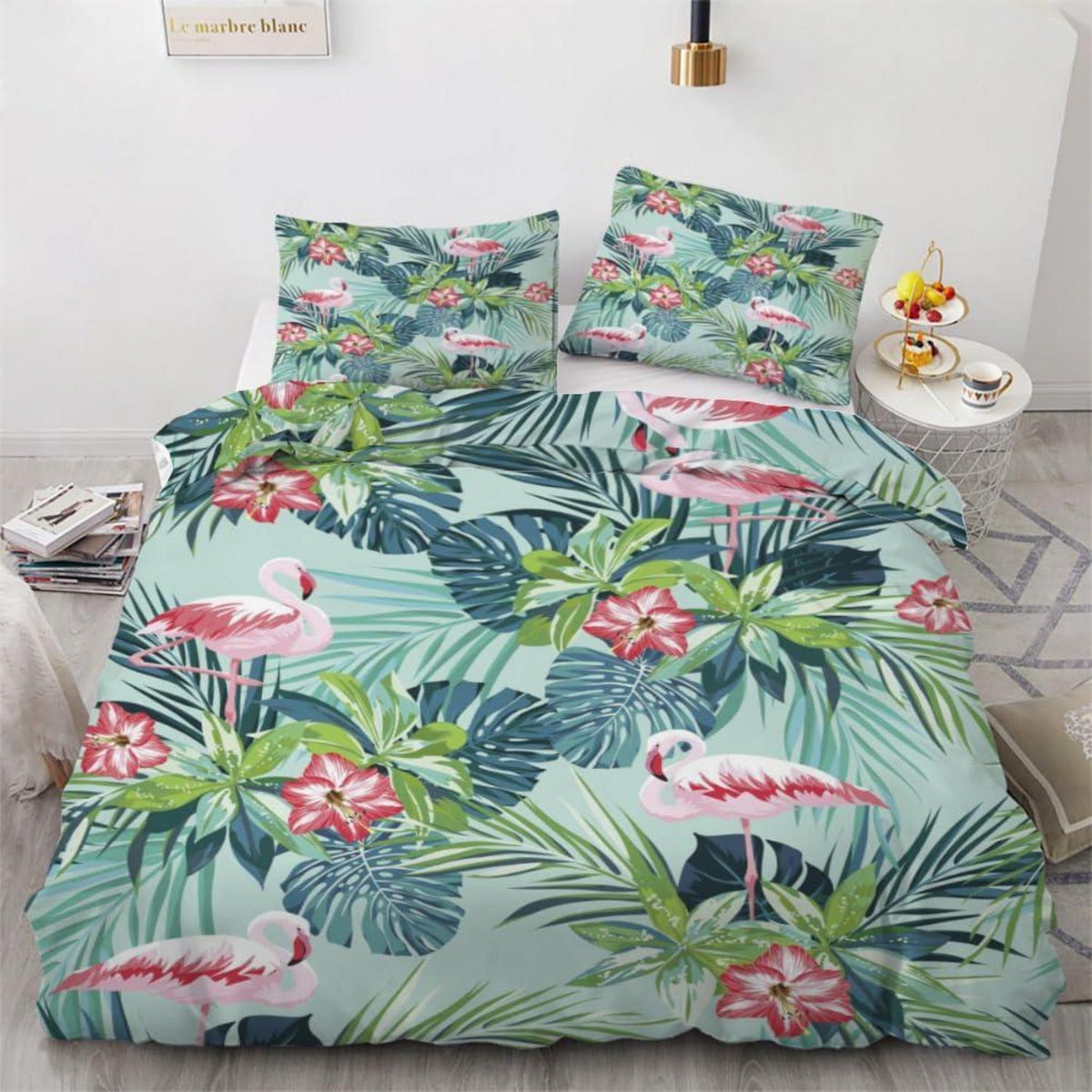 Flamingo Bettwäsche-Set 220x240 cm | 3-teilig Mikrofaser