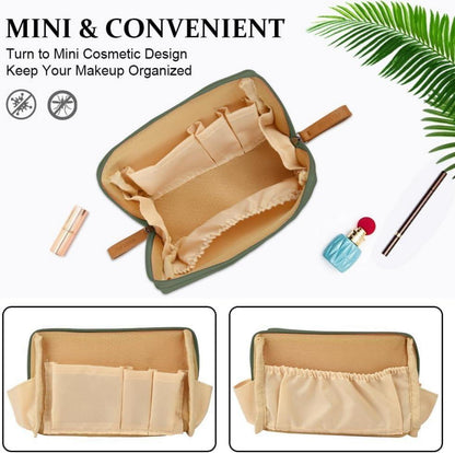 Kleine Kosmetiktasche mit 5 Fächern, wasserdicht & tragbar