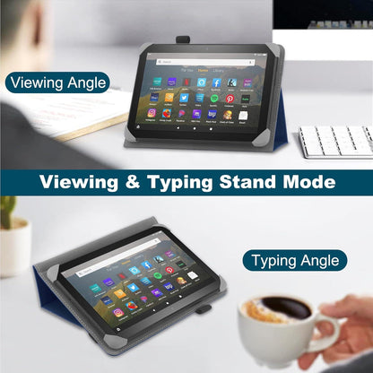 Universal Tablet Schutzhülle 7-8 Zoll verstellbar mit Ständer Blau