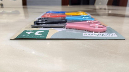 Kinderschere 6er Set Stumpfe Spitze Edelstahlklingen Zentimeterskala