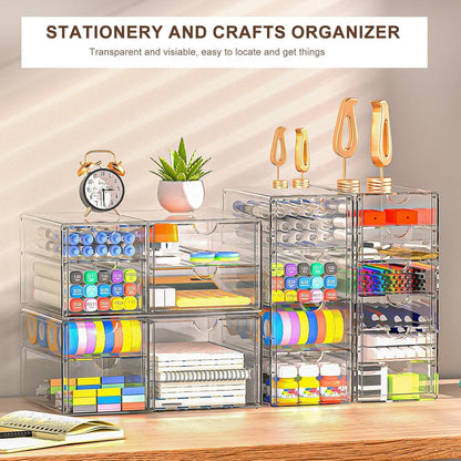 Kosmetik Organizer mit 10 Schubladen Transparent Acryl Makeup