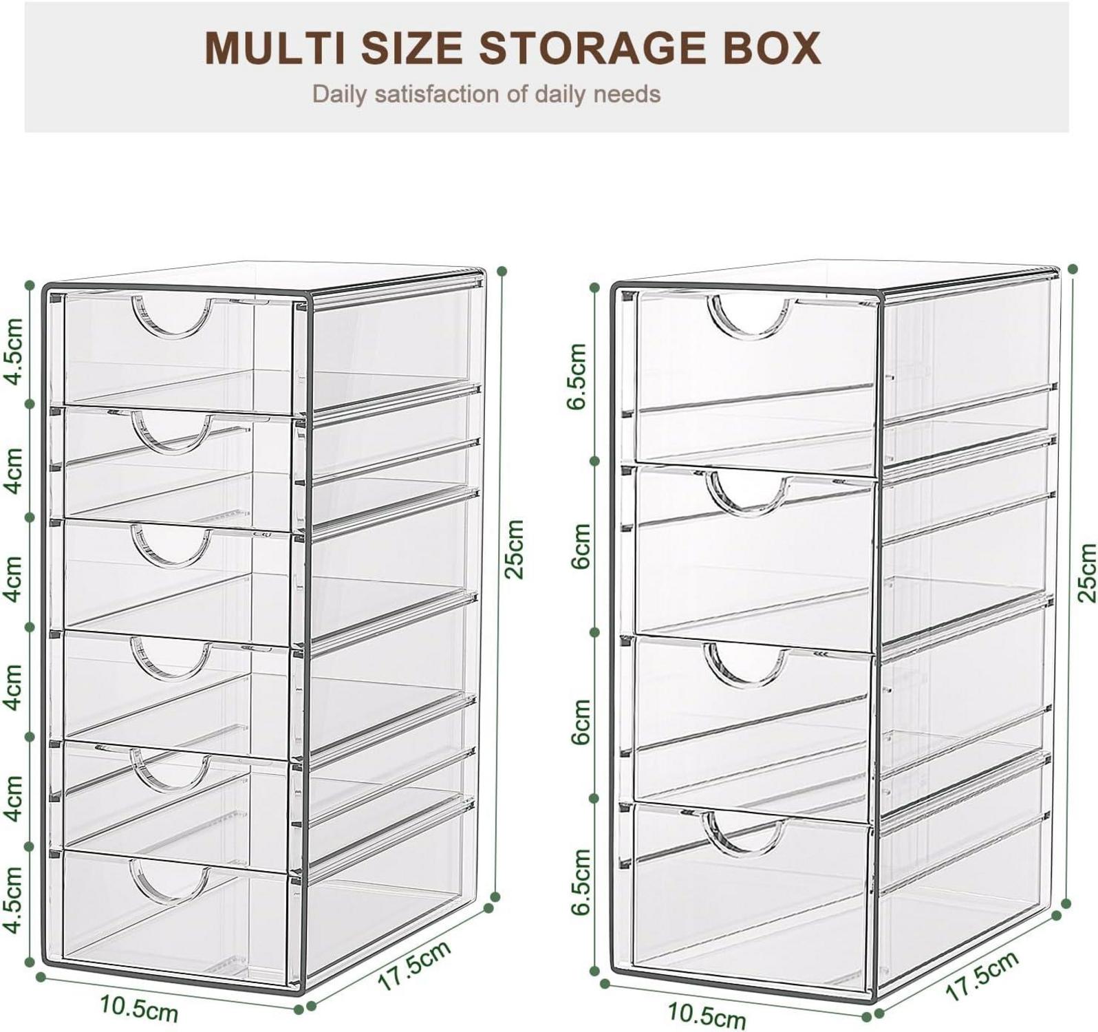 Kosmetik Organizer Schubladenbox Acryl Transparent 10 Schubladen Organizer