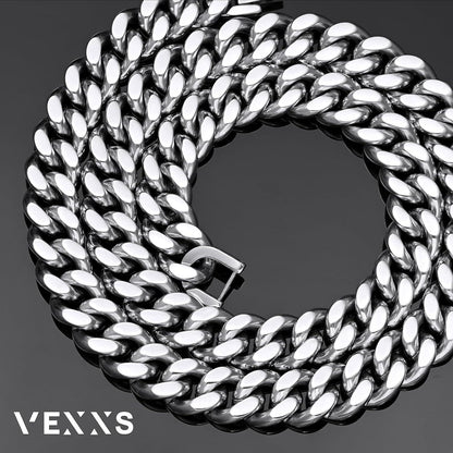 Herren Panzerkette 18 Karat Vergoldet Edelstahl 10/12mm, 46-66cm