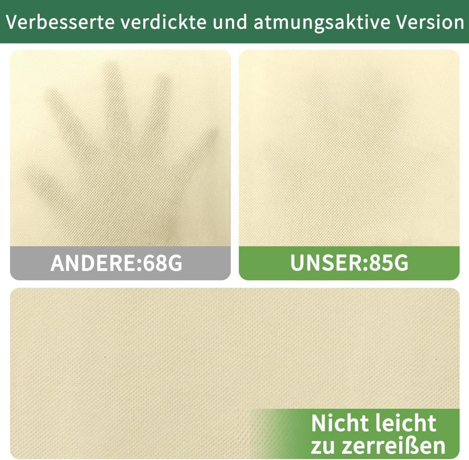 Winterschutz Pflanzen 85 g/m² Atmungsaktiv mit