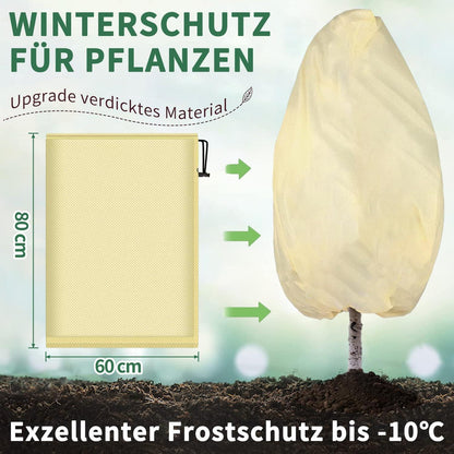 Winterschutz für Pflanzen 85g/m² Beige 60x80cm mit Reißverschluss