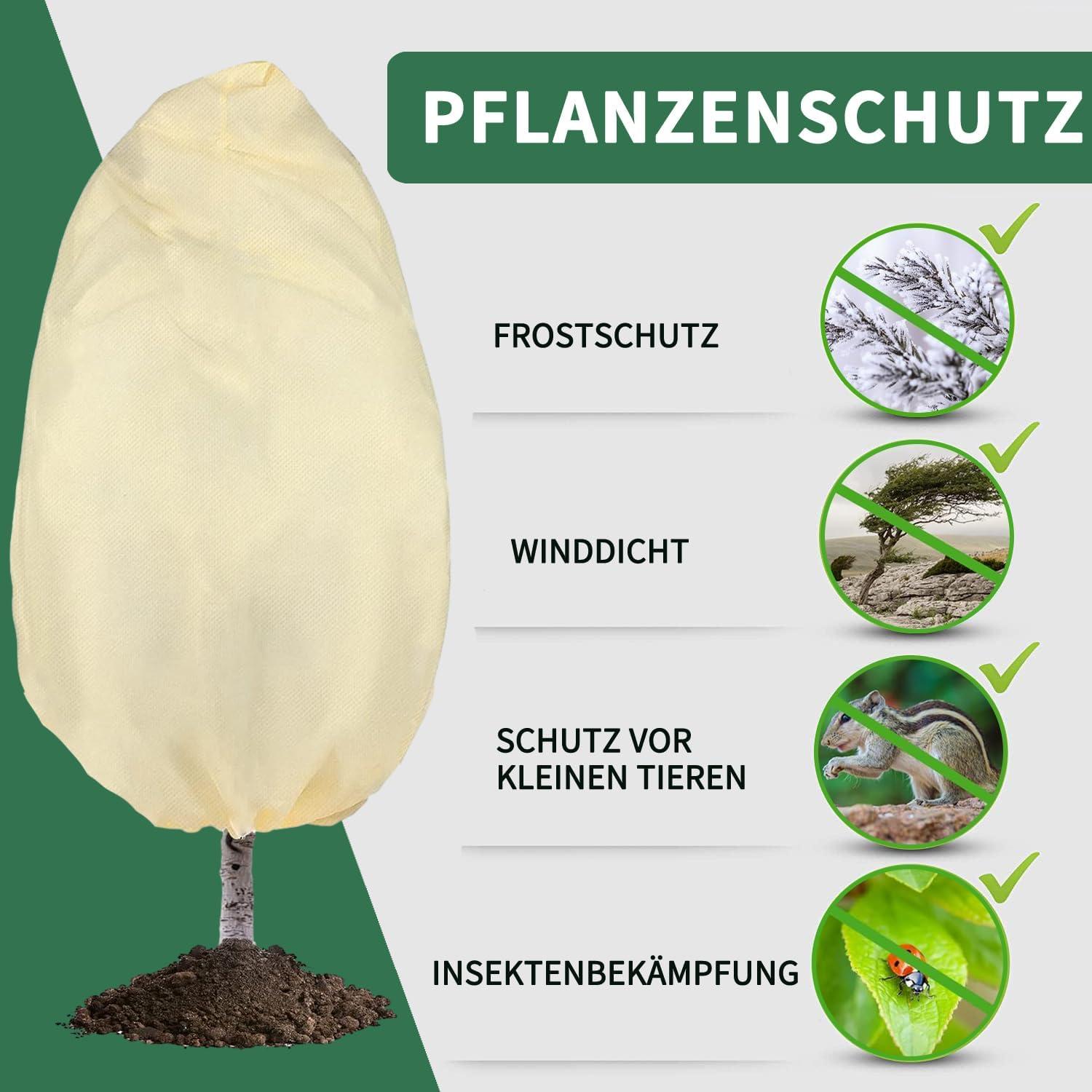 Winterschutz für Pflanzen 85 g/m² Atmungsaktiv Kübelpflanzensack