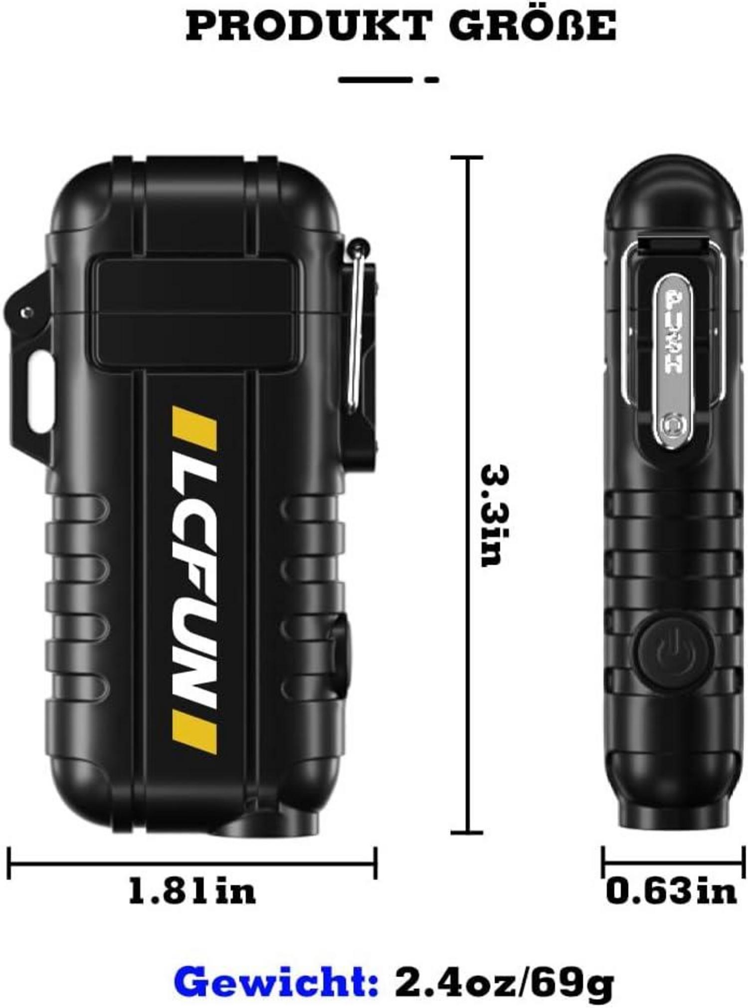 Elektrisches Feuerzeug flexibler 360° Hals USB C wiederaufladbar
