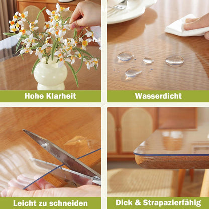 Transparente Tischfolie 100x210cm – Schutzfolie für Tisch & Co.