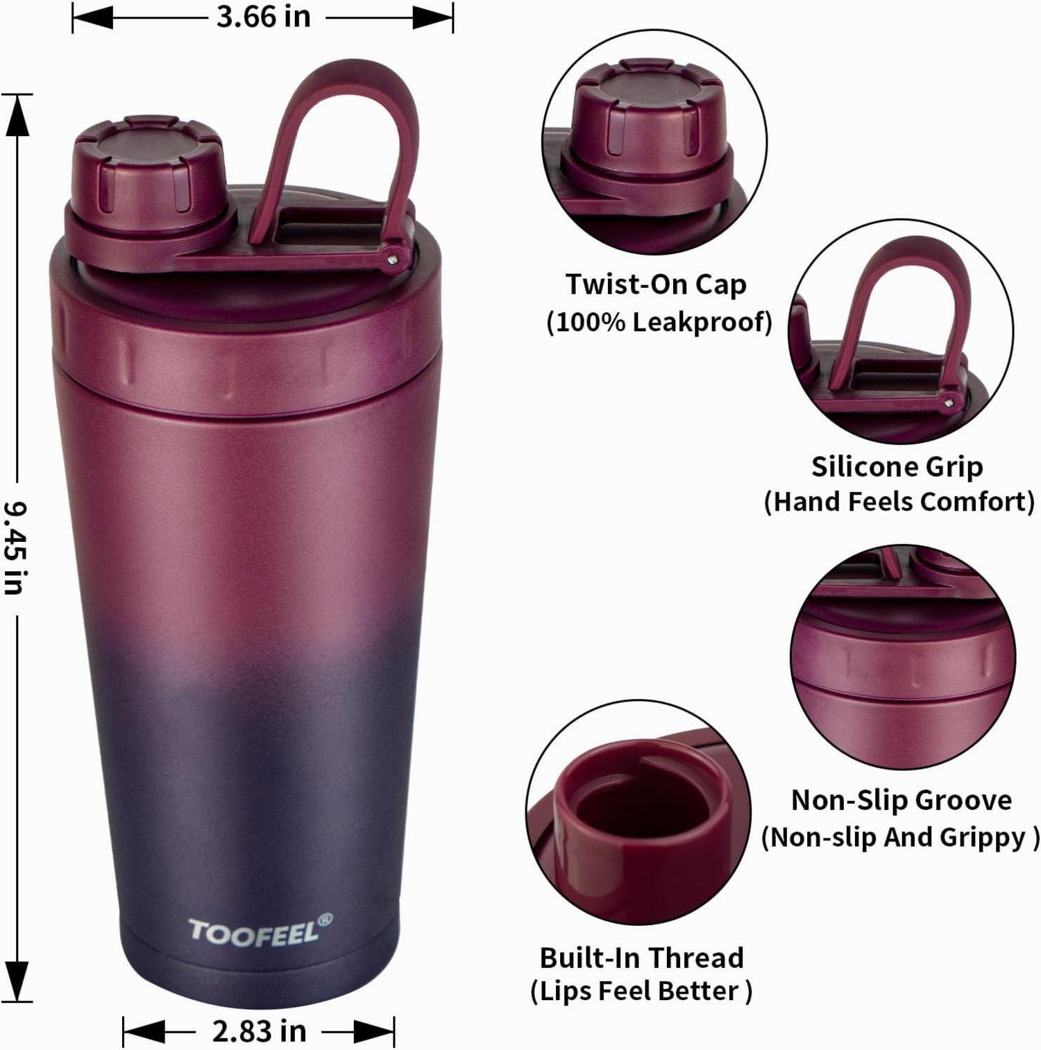 TOOFEEL Protein Shaker Edelstahl isoliert für Fitnessstudio